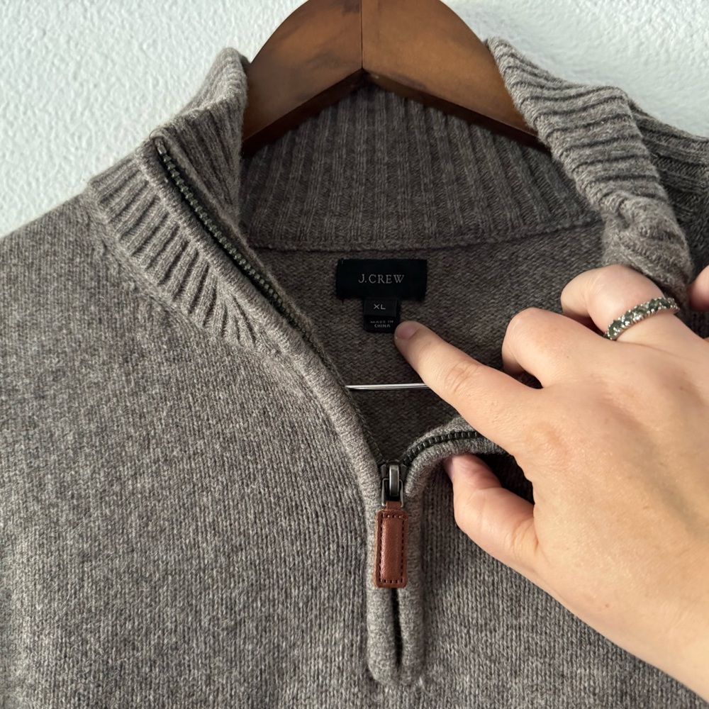 J Crew Mens Wool Preppy Sweater Old Money Minimalist XL Classic Unisex - Picture 4 of 13